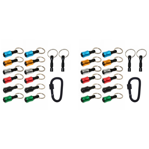 12Pieces Keychain Extension Bar Screwdriver Bit Holder Socket Adapter