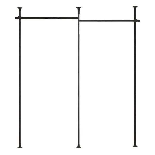 Decor Heavy Duty Adjustable No-Drill Room Divider Curtain Rods 5 Piece - 3m