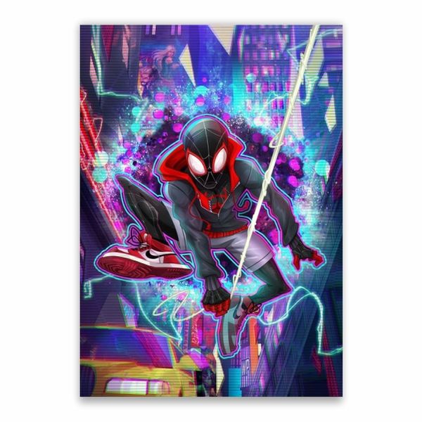 Black Spider-Man Into The Spider-Verse Poster - A1