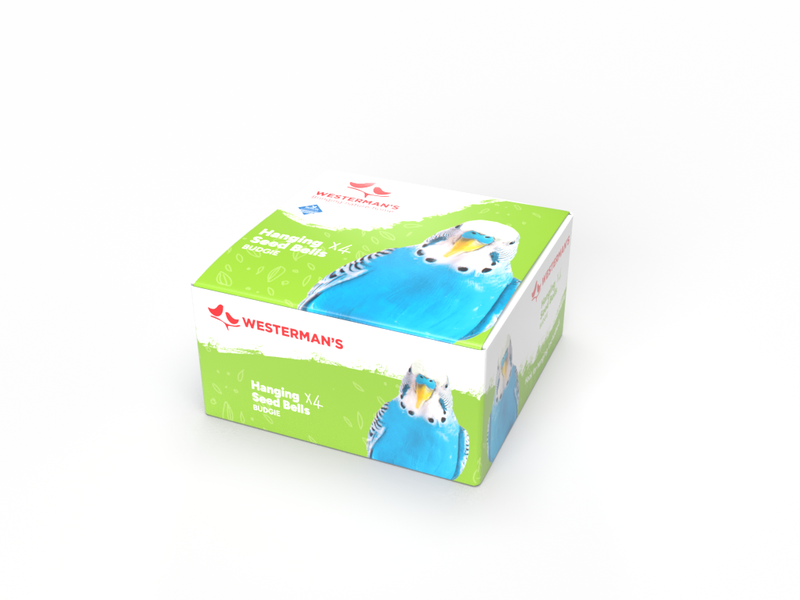 Westerman's budgie mini hanging seed bell x 4