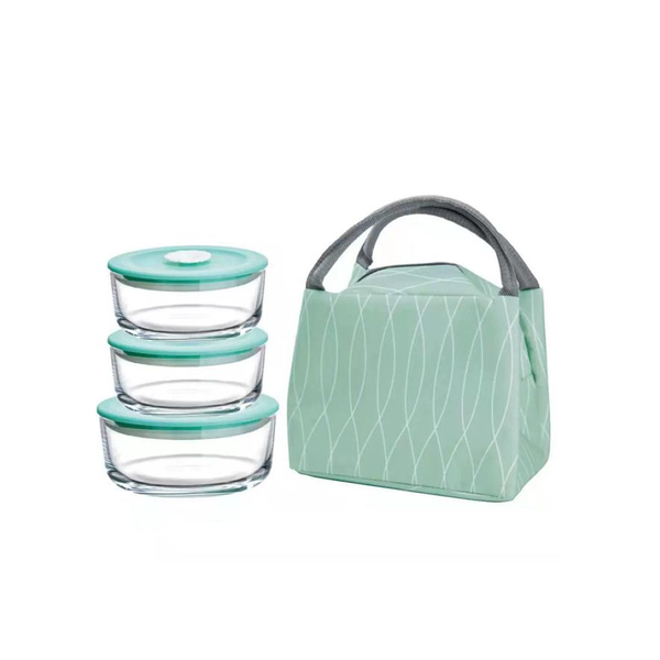 3-Piece Airtight Reusable Work Insulated Containers With Bag