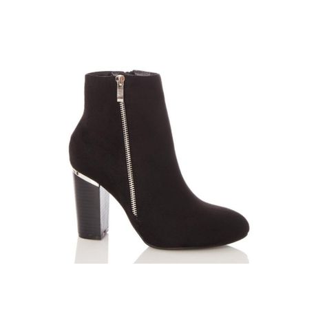 quiz black ankle boots