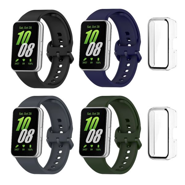 Compatible with Samsung Galaxy Fit 3 - Watch Strap &amp; Case Set, 6Piece