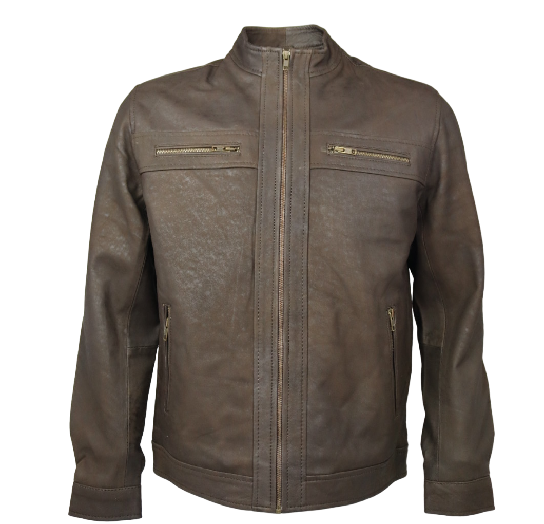 Genuine Leather Men's Jacket in Brown Snuff J2 | Shop Today. Get it ...