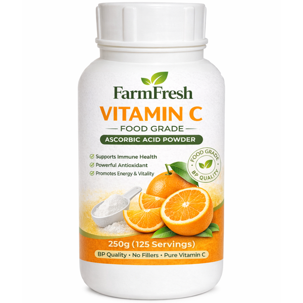 FarmFresh Vitamin C Powder - Food Grade Ascorbic Acid (BP Quality)