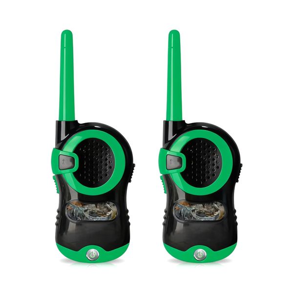 2-piece Black And Green Jurassic Dinosaur Walkie-Talkie Toy