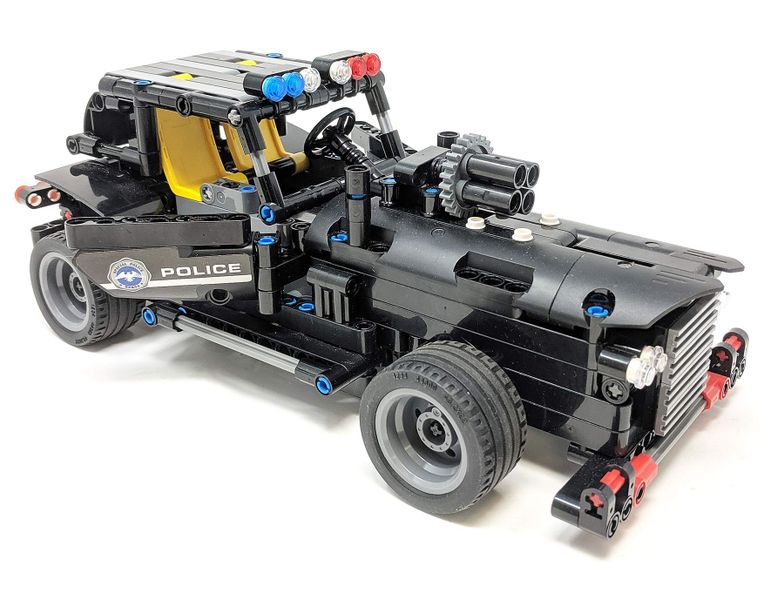 1:28 RC Police Command Vehicle,464PCS DIY Building Blocks,2.4G