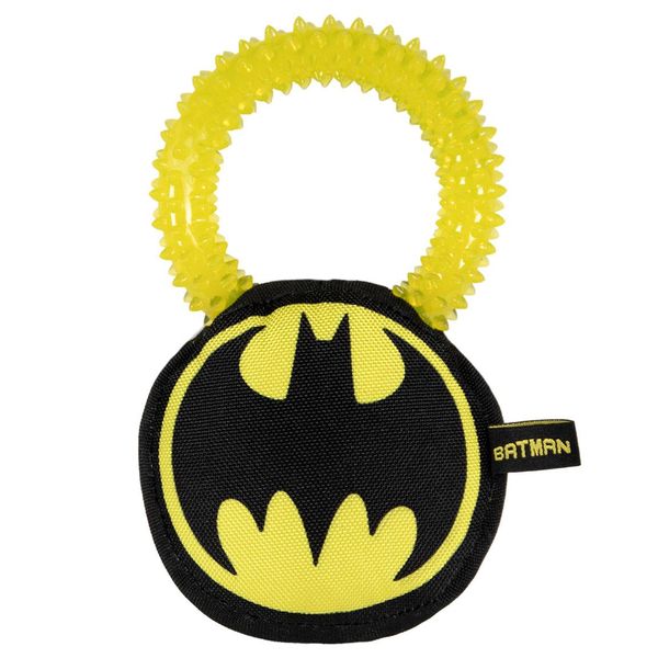 Batman Teether Ring Dental Dog Toy - Durable Chew Toy for Teeth Cleaning