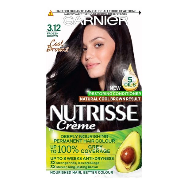 Garnier Nutrisse Permanent Hair Dye 3.12 Frozen Brown