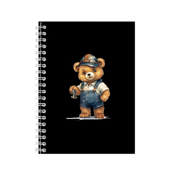 Fixer A5 Notebook Spiral and Lined Teddy Bear Lover Graphic Notepad Gift189