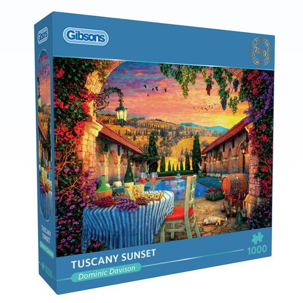 Gibsons Tuscany Sunset 1000 Piece Jigsaw Puzzle