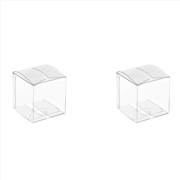 100Pcs Clear Plastic Boxes For Gifts Pvc Packing Box Gift Packaging