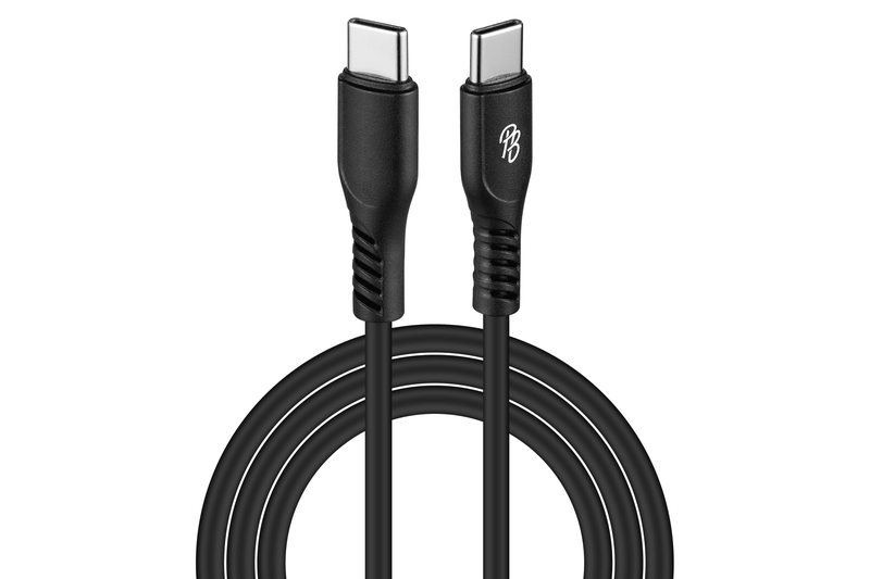 Pro Bass Fuse Series 1m Type-C to Type-C Fast Charging Cable - Black
