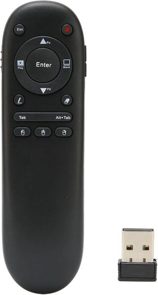 Wireless Presentation Remote Clicker with Laser Pointer &amp; USB Receiver
