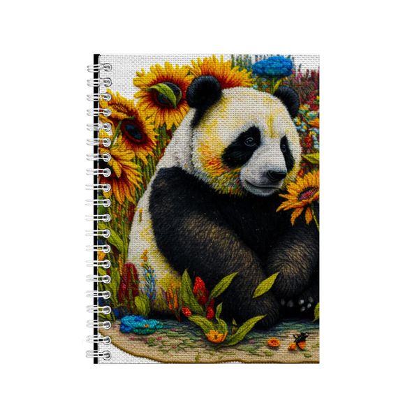 Embroidered GIANT PANDA1 Notebook Animal Gift Idea Notepad Pad 100