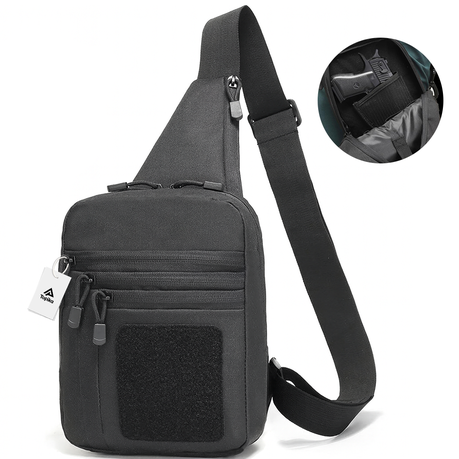 Topika Bag for Men, Tactical Crossbody Big Chest Backpack with Gun Pouch Image