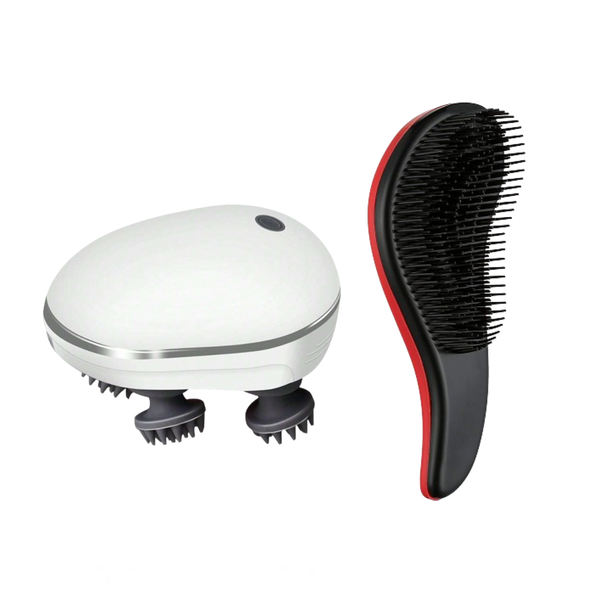 Portable Waterproof Scalp Massager and Detangle brush