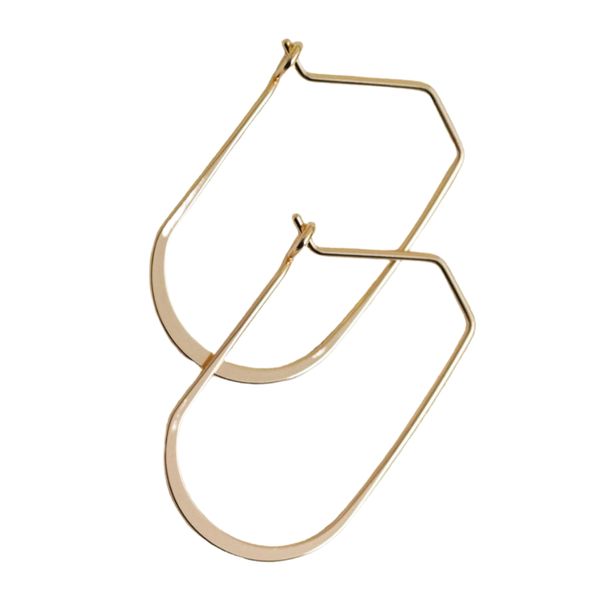 NuLuDa Jewellery- Geometric Ear Wire Earrings - Gold Plated