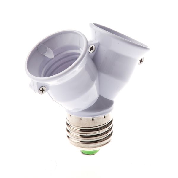 E27 1 to 2 E27 LED Light Lamp Bulb Adapter Converter Split Splitter Base