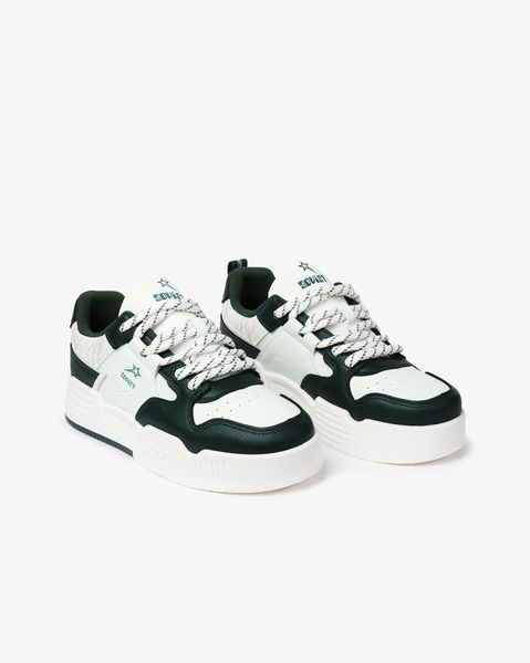 Soviet Youth Major White/Green Chunky Lace up Sneaker