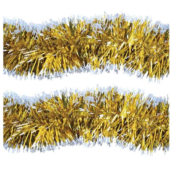 Christmas Decoration - Tinsel White Tipped | 2m x 8cm