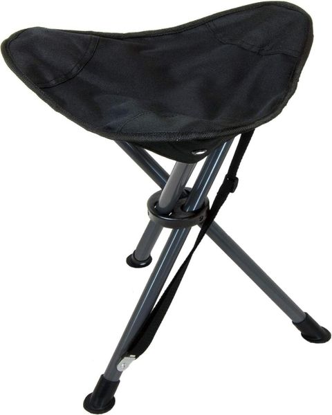 Travel Chair Slacker Tripod Chair for Camping Black 1unit