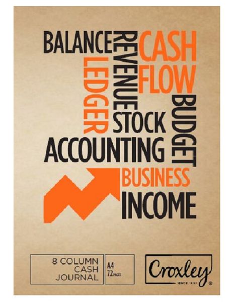 Croxley JD165 72 Page 8 Cash Column Cash Bookkeeping Journal (Pack of 10)