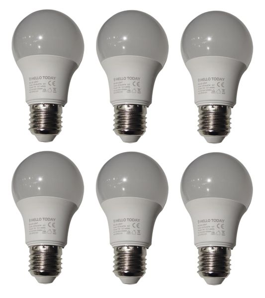 Hello Today E27 LED 5W Light Bulb Cool White - 6 Pack