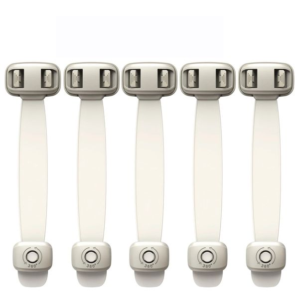 Fridge Locks,(5-Pack)Refrigerator Door Lock,Child Proof Safety Cabinet Lock