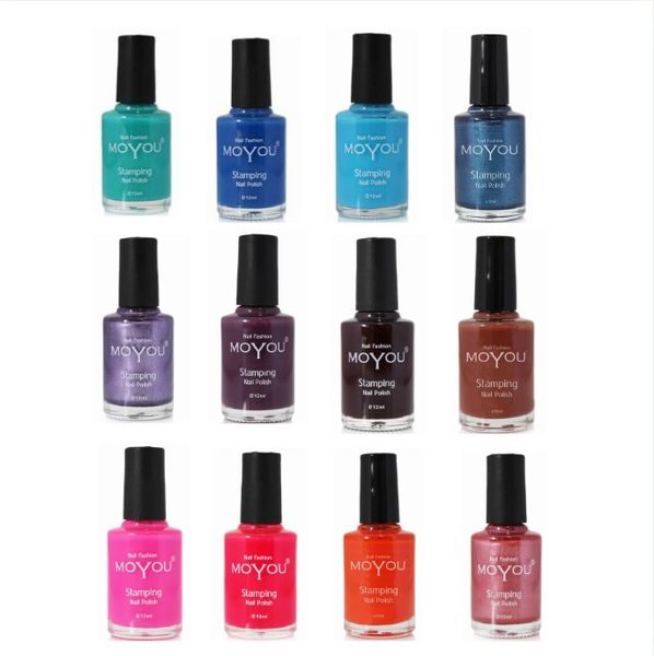 MoYou 12-Piece Dual-Use Nail Polish Set - High-Pigment &amp; Full-Coverage