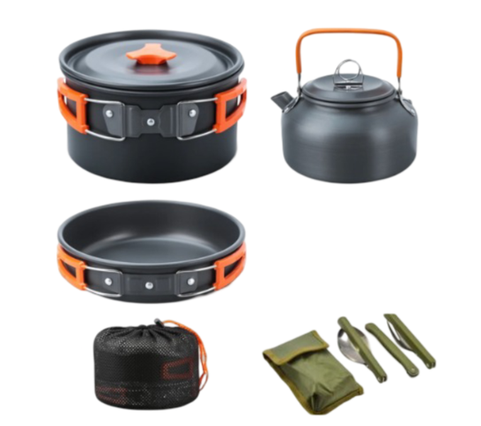 Camping Cookware Set Fishing Hiking Cook