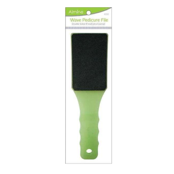 Almine Wave Pedicure File 8.75" Green 80/180 Grit x 6 Pack
