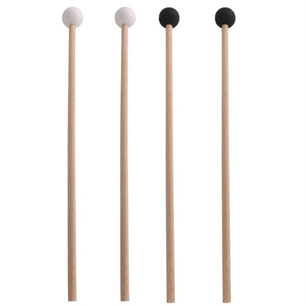 2 Pairs Of Rubber Drumsticks Percussion Instrument Parts
