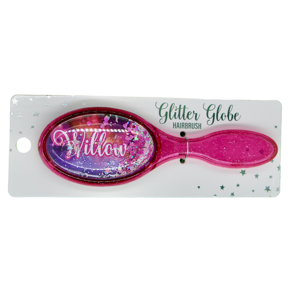 Glitter Globe Name Hairbrush - Willow