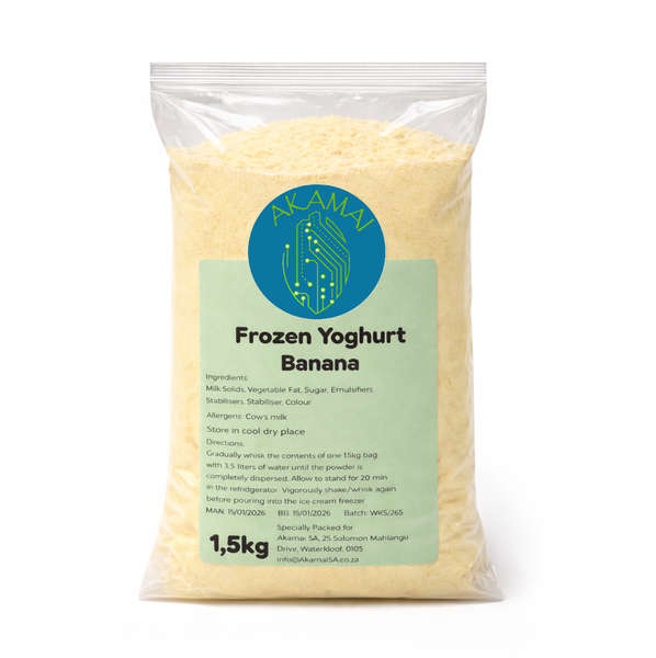 Frozen Yoghurt Powder Premix - Banana Flavour - Makes 5kg Just Add Water