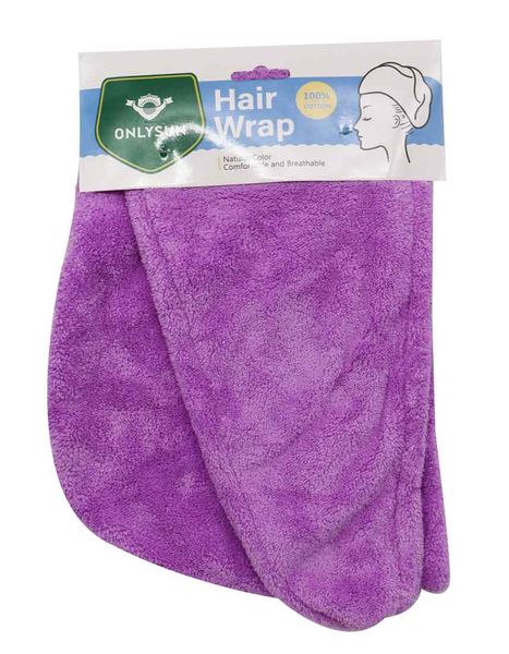 2 Piece Pure Color Hair Towel Caps Microfiber Fast Drying Towels Bath Wrap