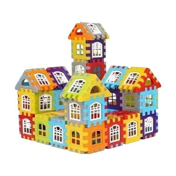 270 Pieces Kids' House Building Block Set - Multicolour