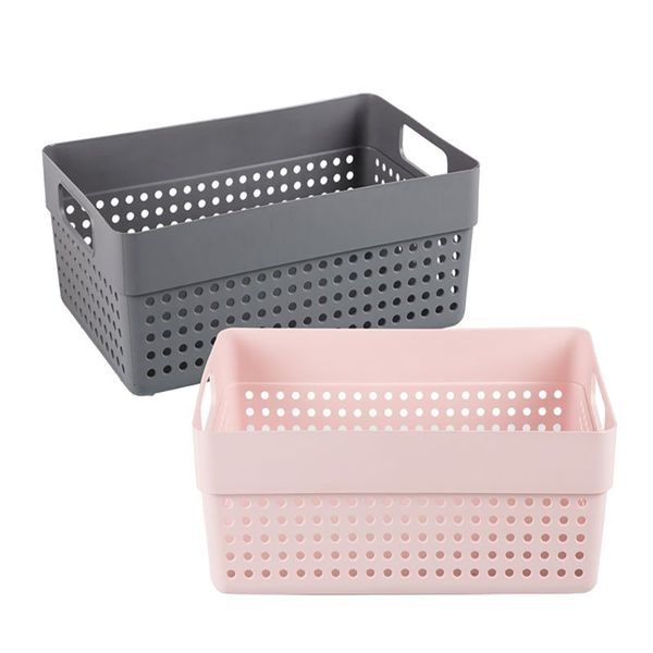 Bulk Pack x 6 Basket Plastic - With Handles 23x15x9cm 3,5L