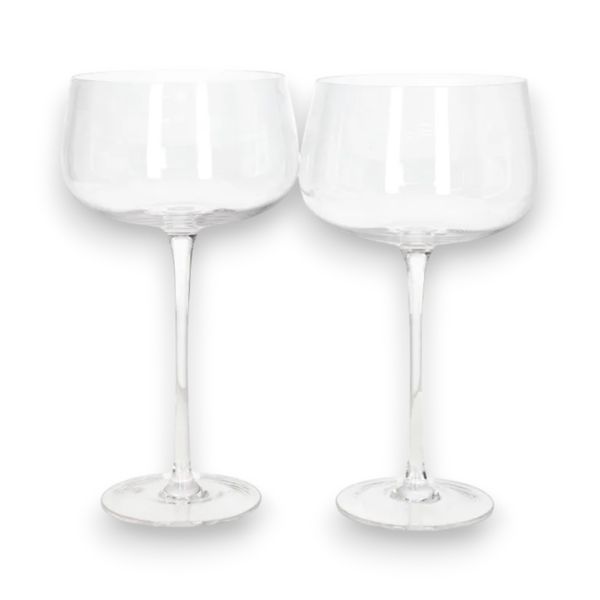 Wide Handmade Crystal Spritzer Party Glasses 500 ml