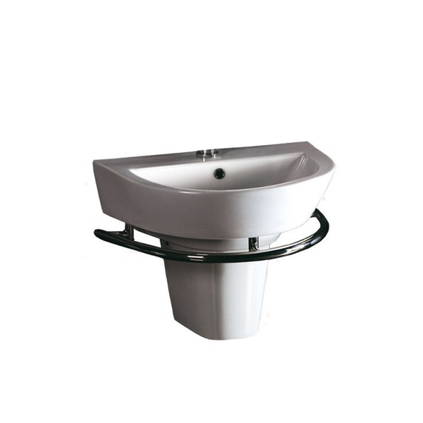 EAGO Washbasin BD332-2E with Half-Column &amp; Towel Rack