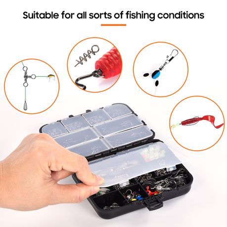 177 Piece Fishing Accessories Kit Jig Hooks Fishing Sinker Tackle