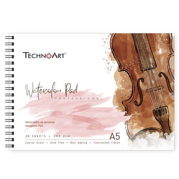TechnoArt Wiro Water Colour Pad 300gsm - Professional - A5, 20 sheets