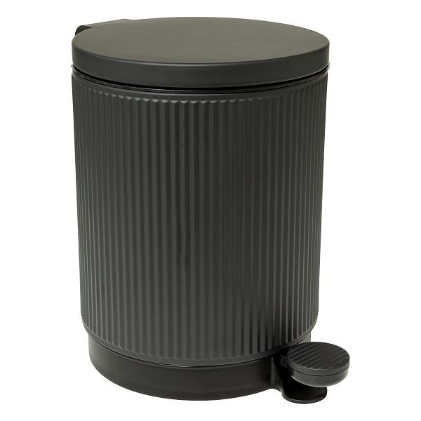 5five Stainless Steel Cylindrical Softclix Pedal Bin 5Lt