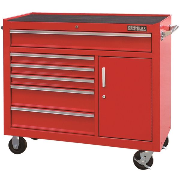 7 Drawer Extra Large Tool Roller Cabinet with Castor Wheels and Side Handle