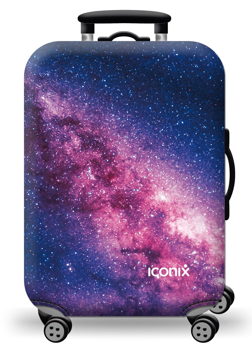 Iconix Printed Luggage Protector - Purple Milky Way