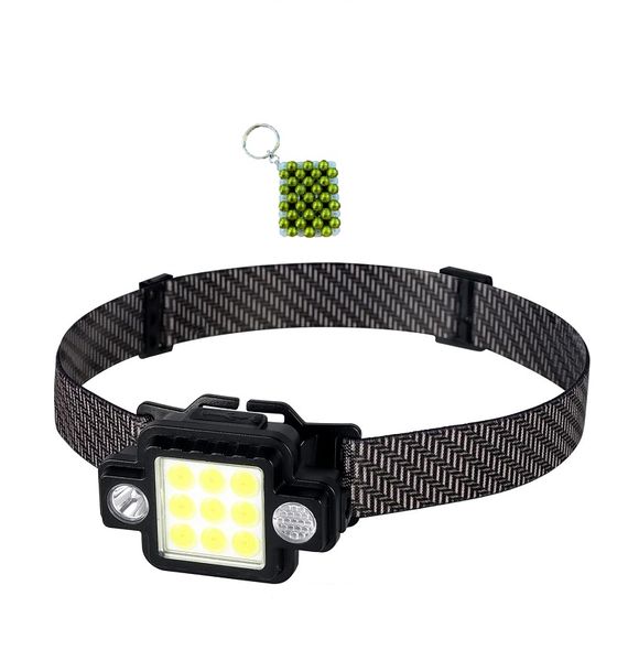 G21 Andowl Rechargeable Headlamp - Super Bright Wide Beam &amp; Key Holder