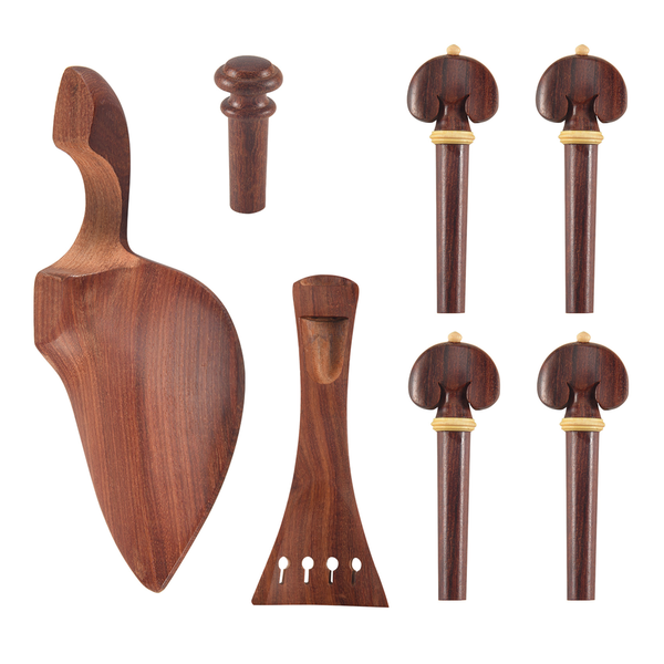 4/4 Violin Kit Full Size Violin Accessories Rosewood Violin Peg Tailpiece C