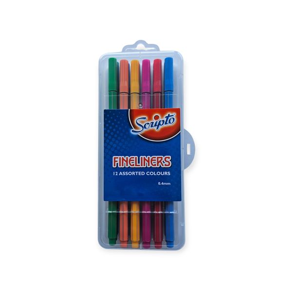 Scripto Fineliners (Box of 12 Colours)