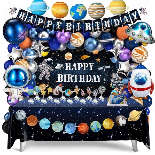 Space Theme Birthday Party Decoration Pack 208-Pieces