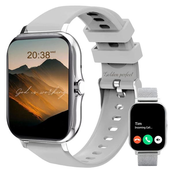 Golden Perfect Smartwatch: Elegant Dual-Strap Design For Women &amp; Gifting